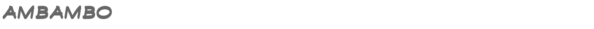 Sample characters Ambambo Font